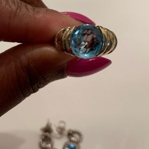 DY Topaz SS/18k ring!!